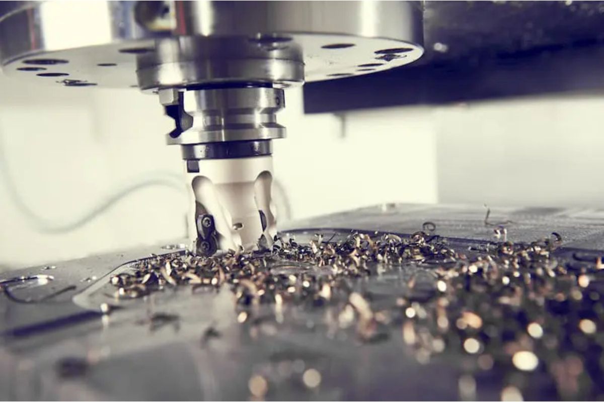 CNC milling machine in operation