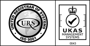 ISO 9001:2015 UKAS certification badge